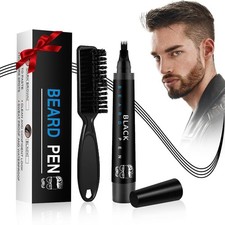 Men Beard Filling Pen Hair Grower Waterproof Filler Moustache Eyebrow Brush Tool