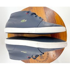 Tenis chukka de cuero para hombre Lacoste Asparta talla 9 azul marino ropa de calle preppy
