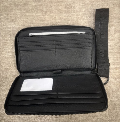 Steve Madden Black Wallet-hold 15 cards,ID,money & change pocket-zips-8"x4.5" - Picture 4 of 11