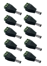 10 Male 12v DC Power Jack Adapter Connector for Led Strip CCTV Camera