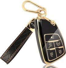 Soft TPU Key Fob Shell for 2021-2025 Suburban Tahoe Yukon Denali-For Bucik Black