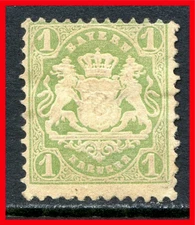 Bavaria Postage Stamp Scott 23, Mint No Gum!! Ba61