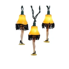 Kurt Adler UL 10-Bulb String Light Set, A Christmas Story Leg Lamp, 11.5'