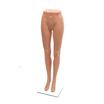 SSWBasics Female Plastic Mannequin Leg Form - Height 43'' - With Base - Half
