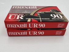 2 Maxwell UR 90 Minute Blank Audio Cassette Tapes Normal Bias New Sealed