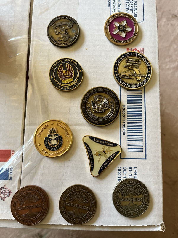 US Military Challenge Coins Lot - Army Reserve Legal Command DOD DLA (10 total)