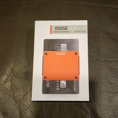 NEW Ridge Lite Slim RFID Blocking Wallet Basecamp Orange