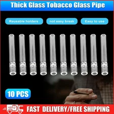 10-piece Thick Pyrex Glass Chillum Tobacco Pipe, Smoking pipe, Smooth One Hitter