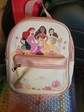Disney Bioworld Floral Princesses Backpack Pink Multicolor NWT