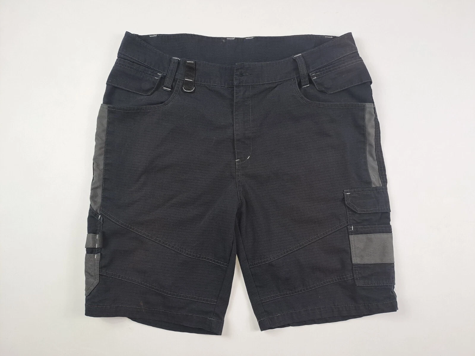 Dickies Denim Cargo Shorts Mens black Denim Cotton Workwear Pockets size XL