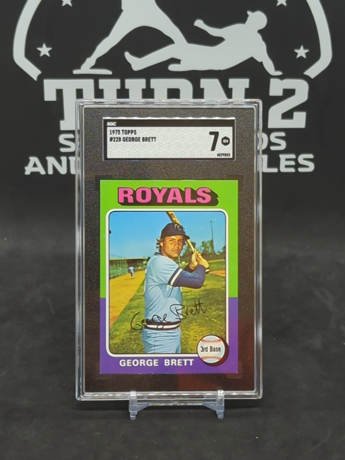 1975 Topps #228 George Brett RC Rookie SGC 7 Near Mint Beauty!
