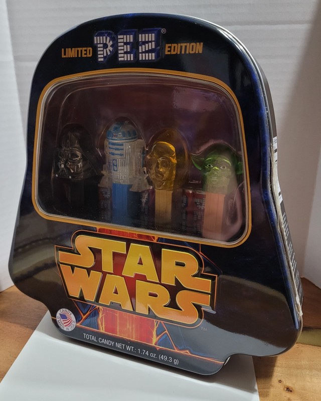 Star Wars Limited Edition Collectible Pez Dispensers Set in Darth Vader Tin