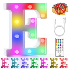 Rechargeable Light Up LettersColorful Marquee Letters with RemoteGift Wrap Gi...