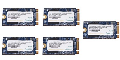 Box of 5 Apacer SSD: SM220-M242 42mm M.2 NVME 128GB SSD, 6Gb/s, ECC, Industrial