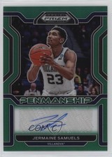2022 Panini Prizm Draft Picks College Penmanship Green Jermaine Samuels Auto nd3