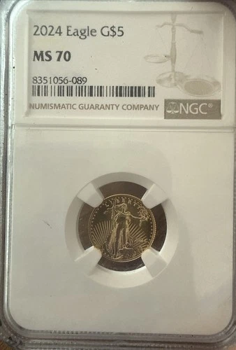 2024 Gold American Eagle 🦅 $5 1/10oz NGC MS70