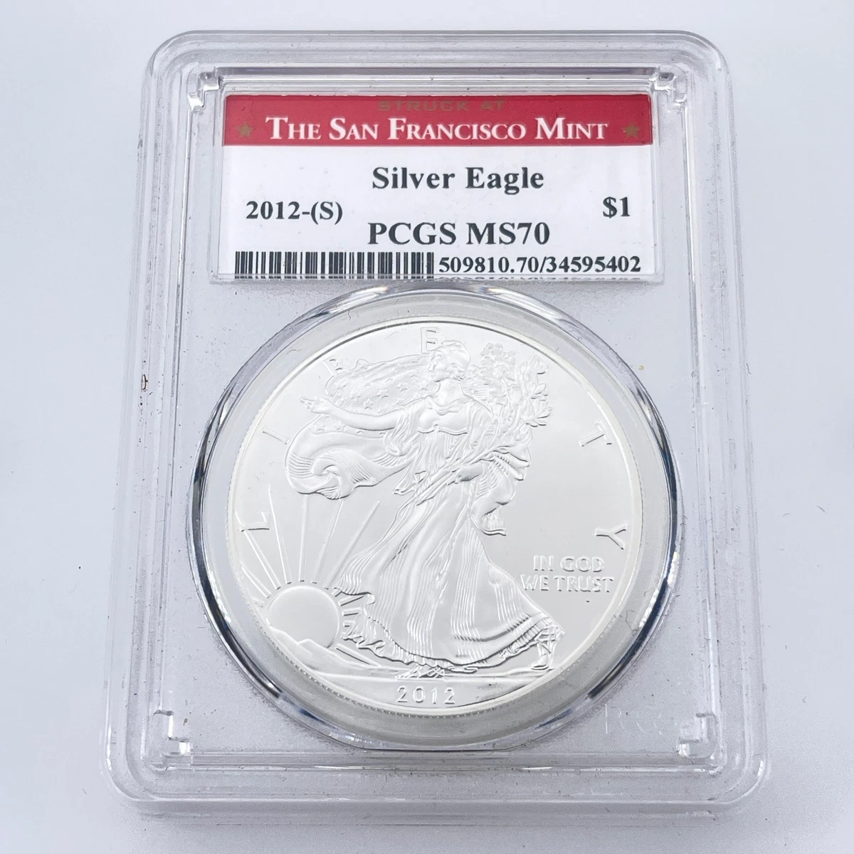 2012 Silver Eagle PCGS MS70 銀貨 2012 $1 American Silver Eagle MS70 PCGS