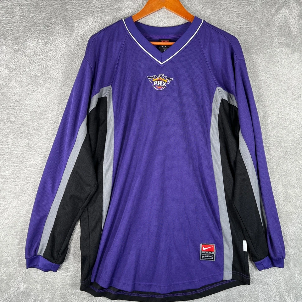 Camisa De Colección Y2K Nike Phoenix Suns Calentamiento Para Hombres Grande NBA Baloncesto DEFECTUOSA Foto 2 de 4