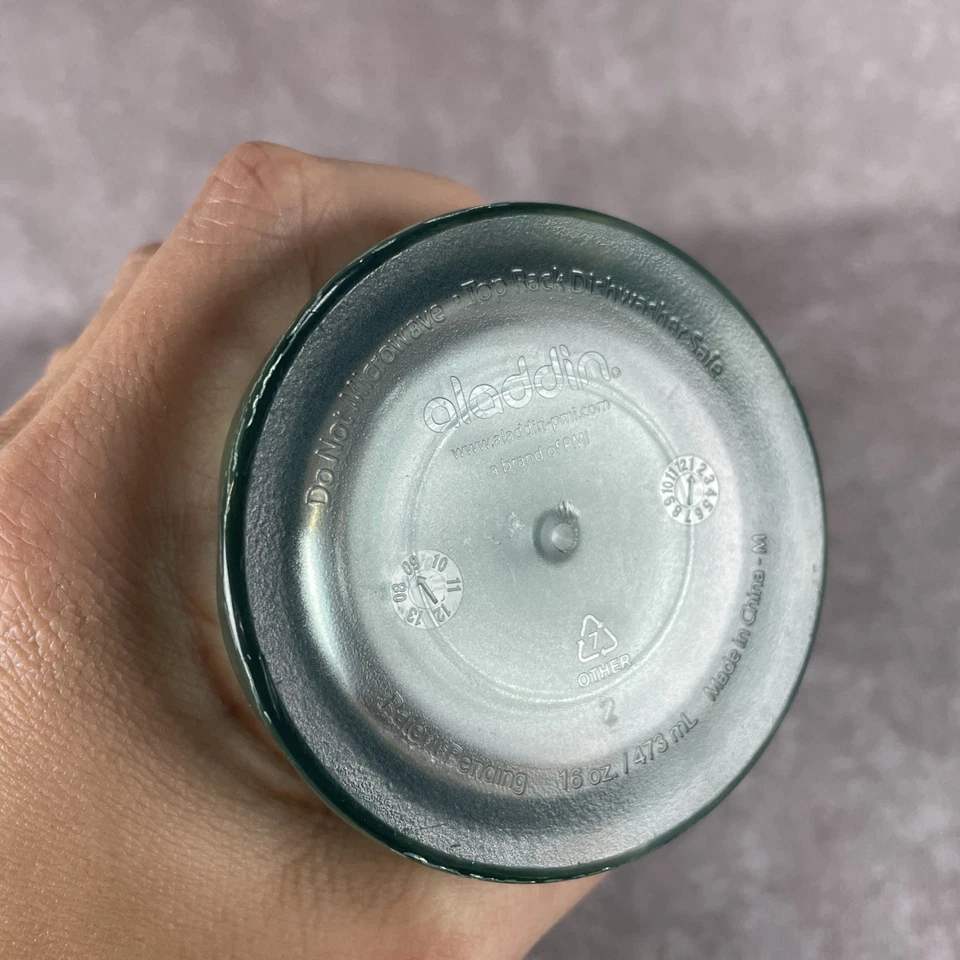 Vaso fuente Aladdin vintage 16 oz tema Coca-Cola verde Foto 2 de 4