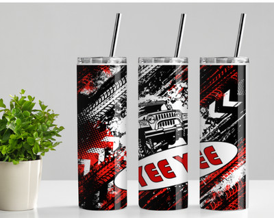 4x4 Life, Offroad addict, Skinny 20oz Tumbler W/ Lid & Straw