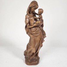 Madonna mit Kind Holz geschnitzt Marienfigur Heiligenfigur Holzstatue ca 34cm