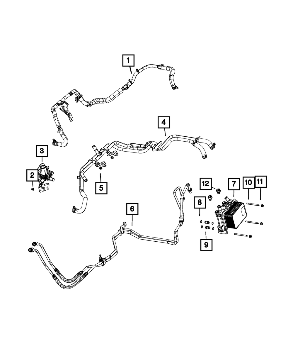 Genuine Mopar Heater Core Hose 68516741AA