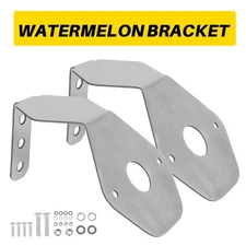 Watermelon Mirror Turn Signal Angled Mount Bracket Frame Stainless Steel Pair