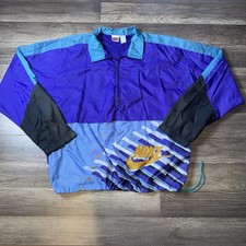 Vintage Nike Purple/Orang Two Tone Quarter Zip Light Track Jacket Men s Size XL