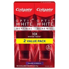 Colgate Optic White Renewal Toothpaste 3oz Pack of 2 Whitening and Stain Removal