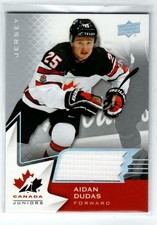 2020-21 Upper Deck Team Canada Juniors Jerseys #41 Aidan Dudas U20 (ref 221446)