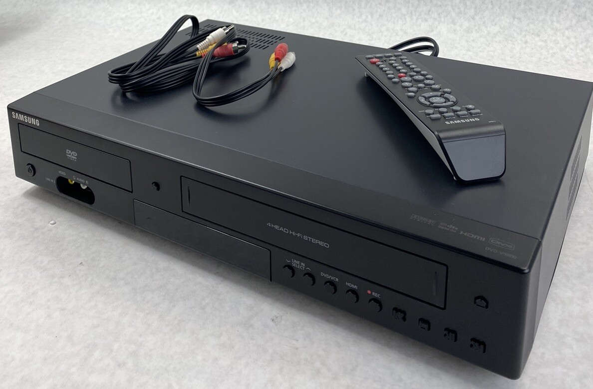 Samsung DVDV9800 Black HDMI DVD VHS Combo Player VCR Complete with