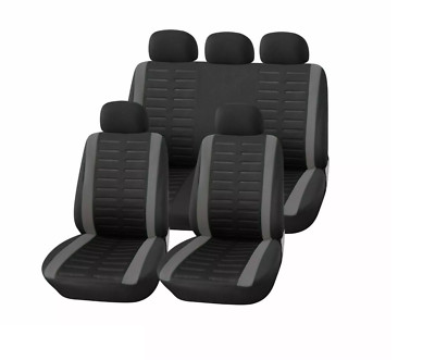 Premium Grau Sitzbezüge Polyester 5er Satz passend für Hyundai Honda Jeep Lancia