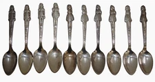 L2 Carlton DIONNE QUINT Silver 10 DOLL SPOONS ANNETTE MARIE YVONNE EMILIE CECILE