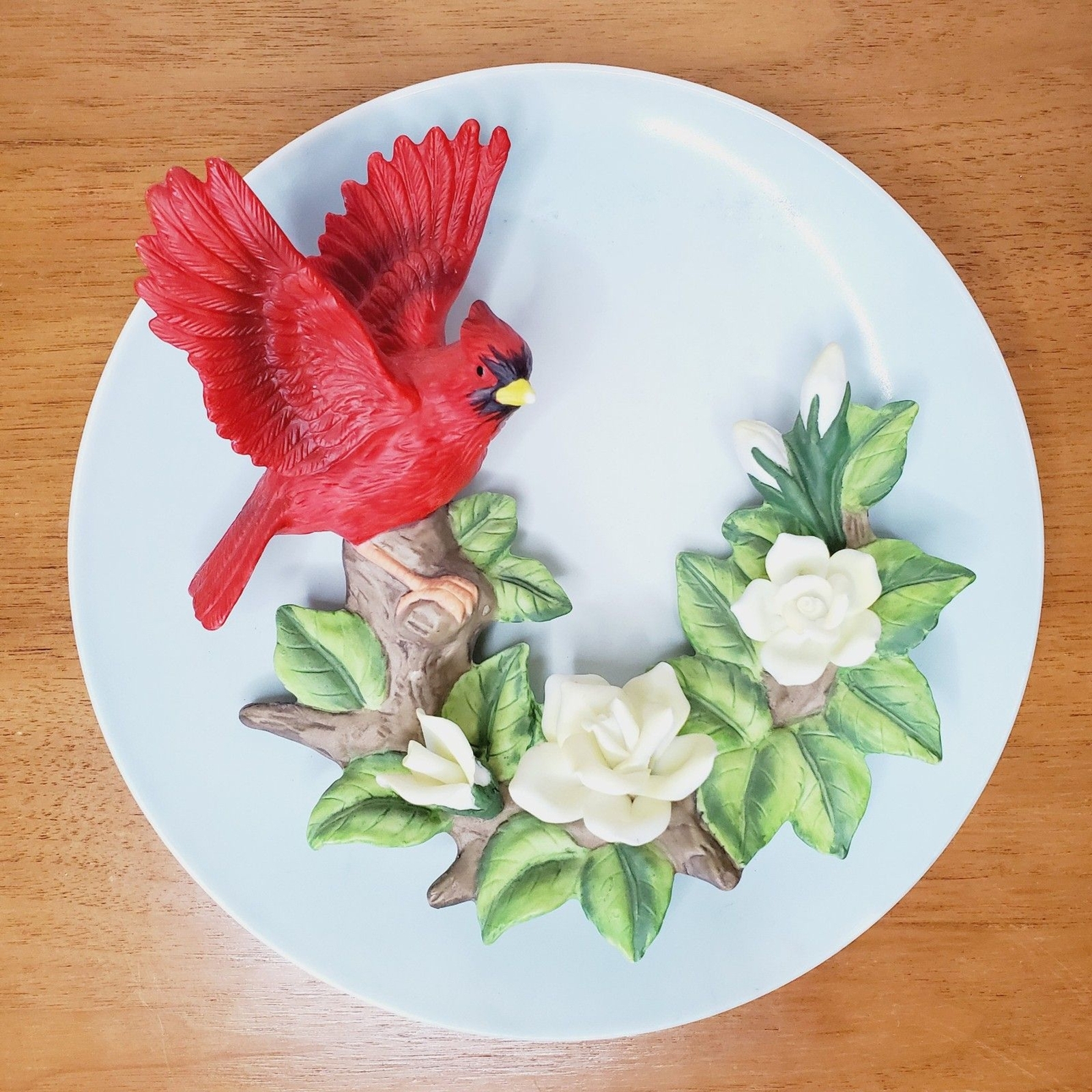 VTG Seymour Mann Cardinal Plate Connoisseur Collection Porcelain Bird Decor