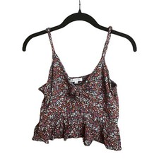 Patrons of Peace Multicolored Floral Cropped Tank Top Size M