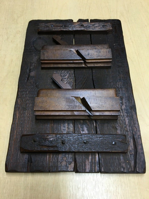 Antique Hand Planes Mounted to a Barn Wood Plaque