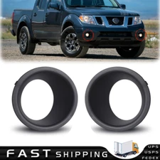 Pair Front Fog Light Bezels Cover Set For 2005-2019 Nissan Frontier Left & Right