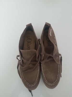 Superschöne s.oliver  Mokkassin Slipper Grau  Leder Boat shoes  Gr. 38