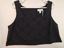 White Label The White Company Cotton Broderie Shell NWT Black sz US 12 (UK 16)