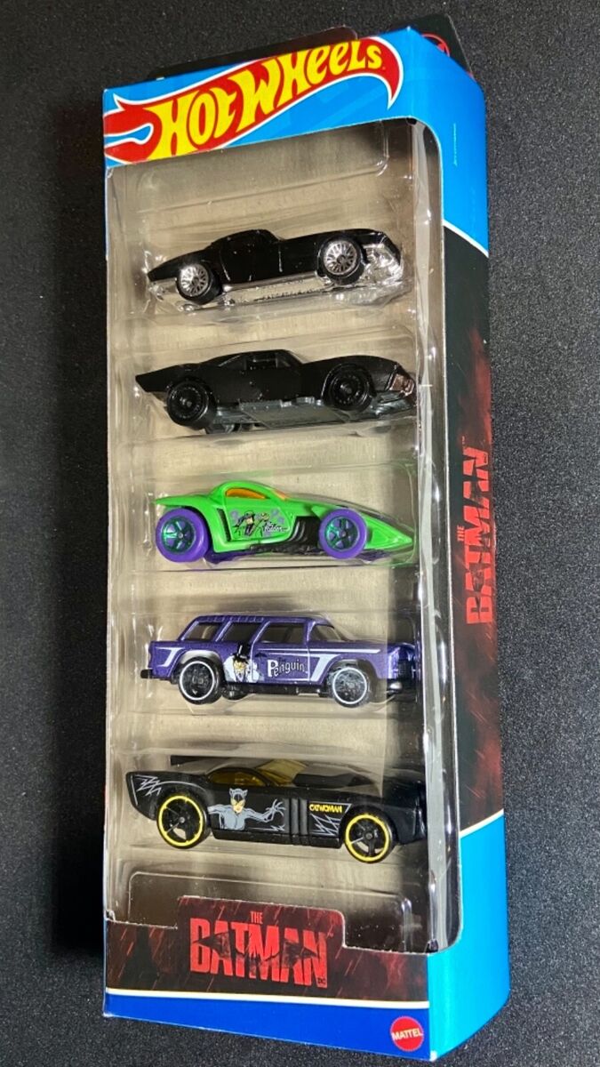 Pack 5 Carrinhos Hot Wheels Batman - Mattel