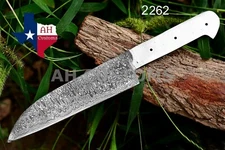 CUSTOM HAND FORGED BLANK BLADE DAMASCUS CHEF KNIFE MAKE YOUR OWN HANDLE AH -2262