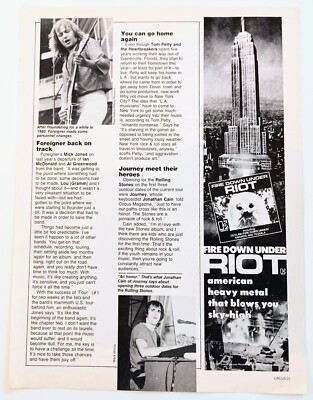 RIOT FIRE DOWN UNDER~1981 Vtg Lp Album Promo Print Ad Advert Poster Pinup Art