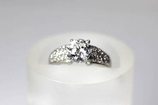Beautiful 8mm 2ct Round Cut Cubic Zirconia Sterling Silver Ring Size 8 - 4184