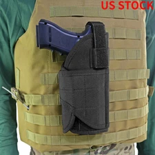 Tactical Nylon Pistol Holster Gun Holder Carrier Molle Right Hand Handgun Pouch