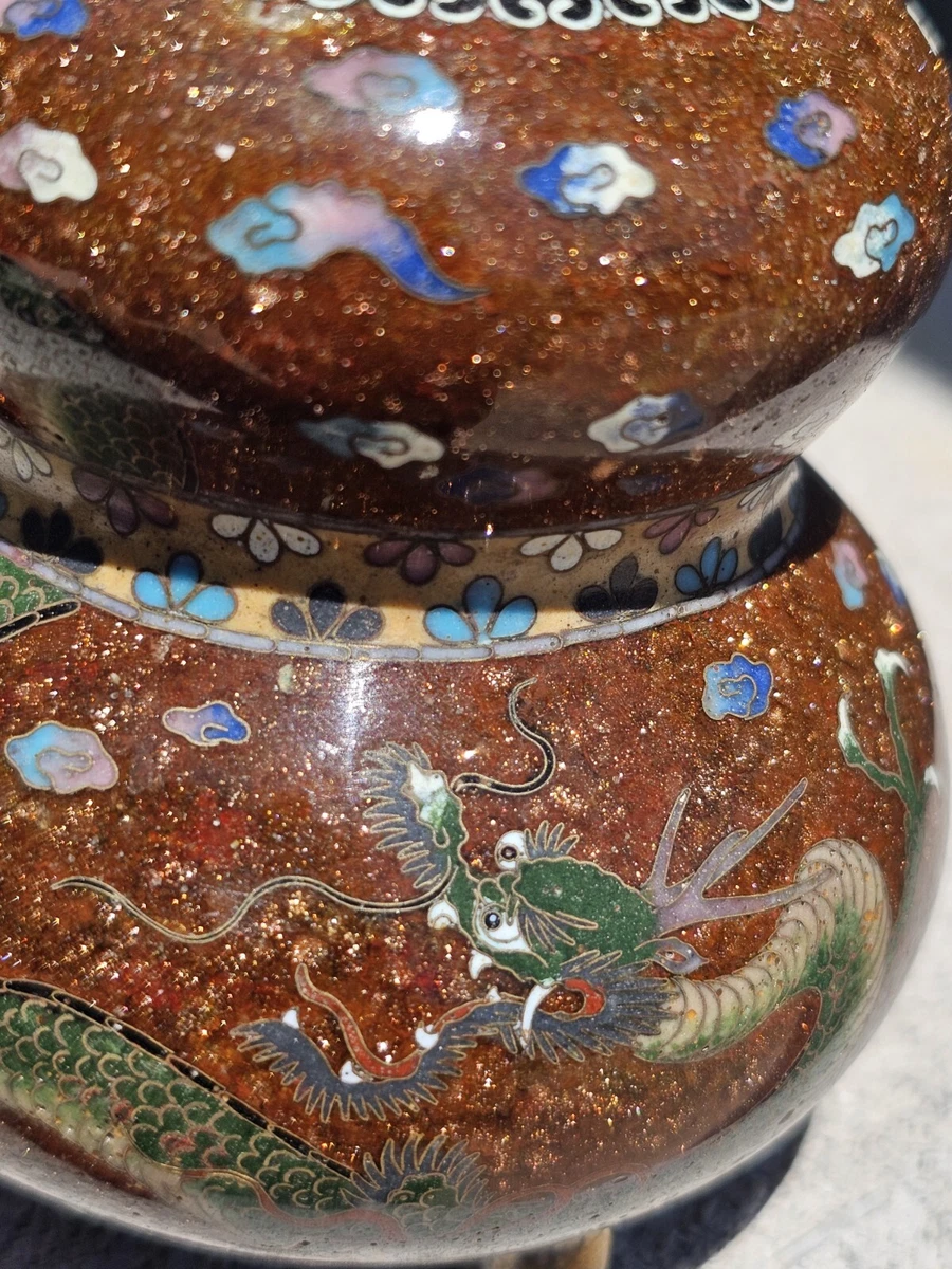 日本景泰蓝龙在日本古董花瓶| eBay