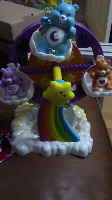 Care Bear Cloud Riesenrad + Care Bears funktionstüchtig leuchtet spielt Musik 80er Jahre