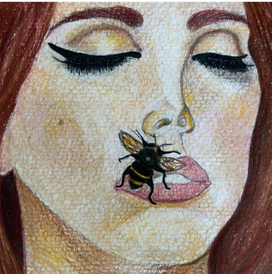 Original Kayla Braden “Lana” Lana Del Rey Drawing Musician Singer Fan Art - Image 4 of 4