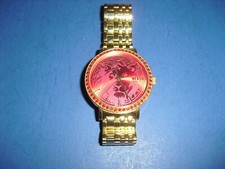 Versus Versace Women’s Manhasset 50M Gold Red Bracelet Watch! Swarovski Crystals