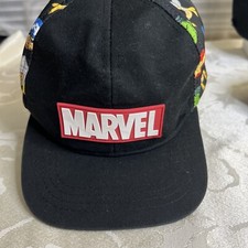 Marvel black Kids Snapback Hat cartoon character captain america