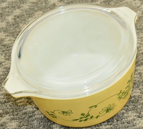 Vintage Pyrex Shenandoah 473-B Casserole 1L w/ Lid 470-C-20 - NICE